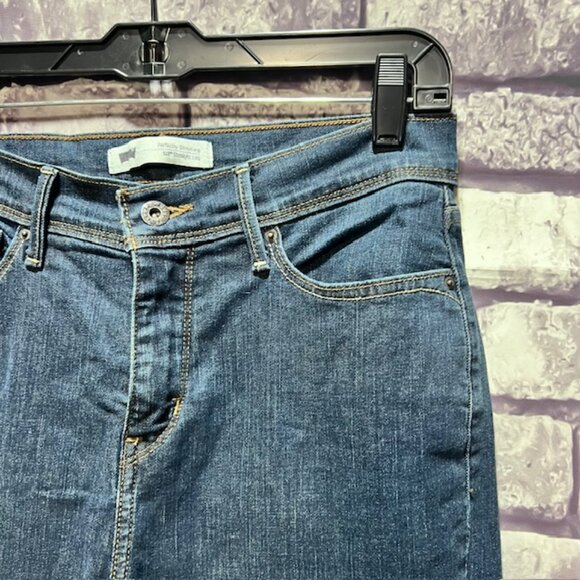 Levis 512 Straight Leg Perfectly Slimming Blue Jeans Size 10 - Picture 4 of 9